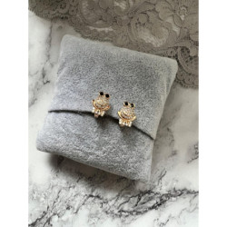 404 Złote kolczyki dla dziewczynki dziecka ŻABA