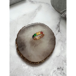 710 Pierścionek obrączka CYRKONIE ROZ 8/18 HIT