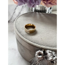 155 Pierścionek obrączka CYRKONIE ROZ 6/16 HIT