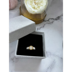 1249 Pierścionek obrączka CYRKONIE r 8/18mm stal