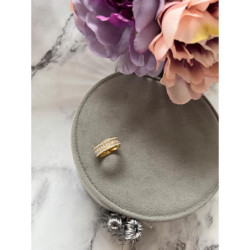 155 Pierścionek obrączka CYRKONIE ROZ 8/18 HIT