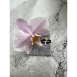 1282 Pierścionek czarny PREMIUM ROZ 9/19 HIT