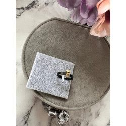 1282 Pierścionek czarny PREMIUM ROZ 9/19 HIT