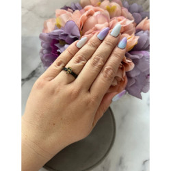 1282 Pierścionek czarny PREMIUM ROZ 9/19 HIT