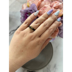 1281 Pierścionek czarny PREMIUM ROZ 9/19 HIT