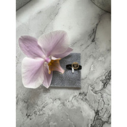 1281 Pierścionek czarny PREMIUM ROZ 8/18 HIT