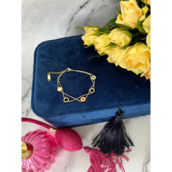 1114 Złota bransoletka podwójna ZEGAR MASA stal