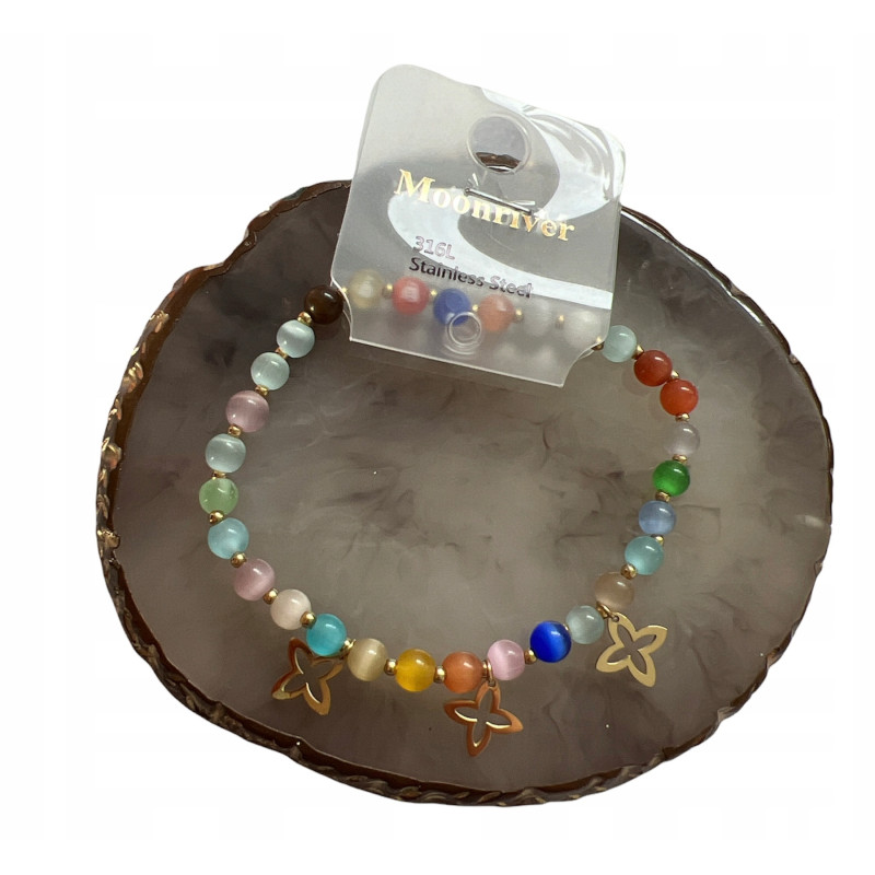 1068 Bransoletka na gumce KONICZYNKA MOON River