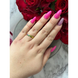 314 Pierścionek obrączka roz 6/16mm Tęczowy Stal