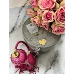 252 Złoty naszyjnik łańcuszek SERCE KOCHAM CIĘ Hit