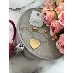 252 Złoty naszyjnik łańcuszek SERCE KOCHAM CIĘ Hit