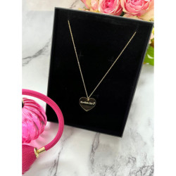 252 Złoty naszyjnik łańcuszek SERCE KOCHAM CIĘ Hit