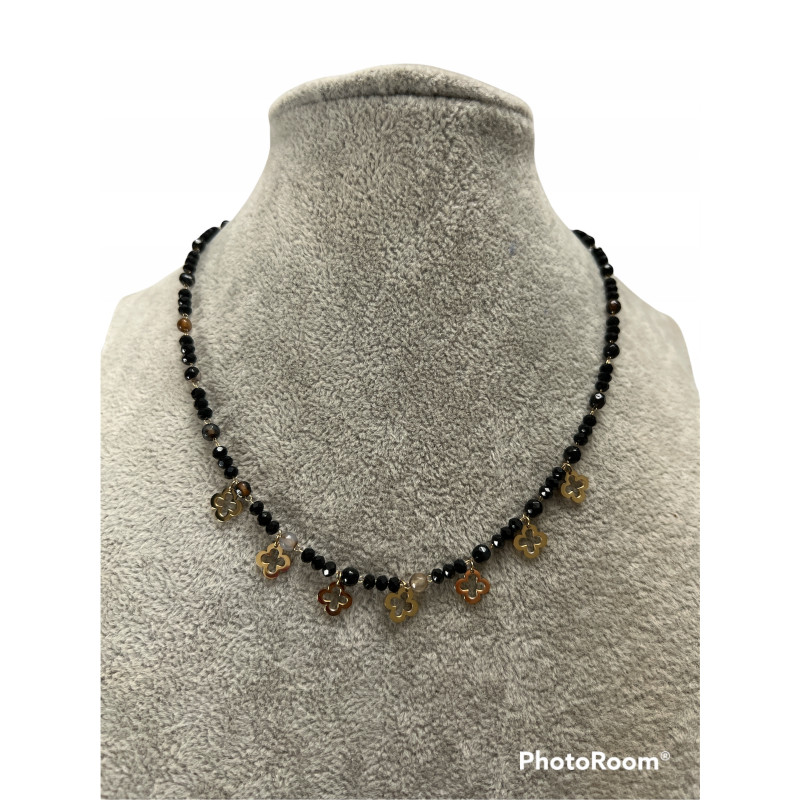 615 Naszyjnik różaniec Moon River KONICZYNKI STAL