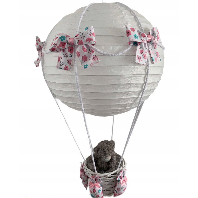 Lampa LATAJĄCY BALON z misiem W KWIATKI HIT
