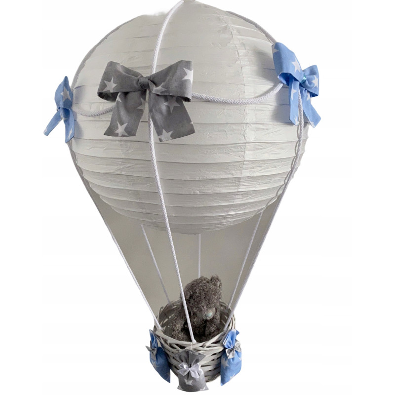 Lampa LATAJĄCY BALON NIEBIESKO- SZARA W GWIAZDKI