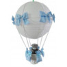 Lampa LATAJĄCY BALON z misiem NIEBIESKA W KROPKI