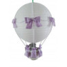 Lampa LATAJĄCY BALON z misiem FIOLETOWA W KROPKI
