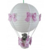 Lampa LATAJĄCY BALON z misiem RÓŻOWA W GWIAZDKI