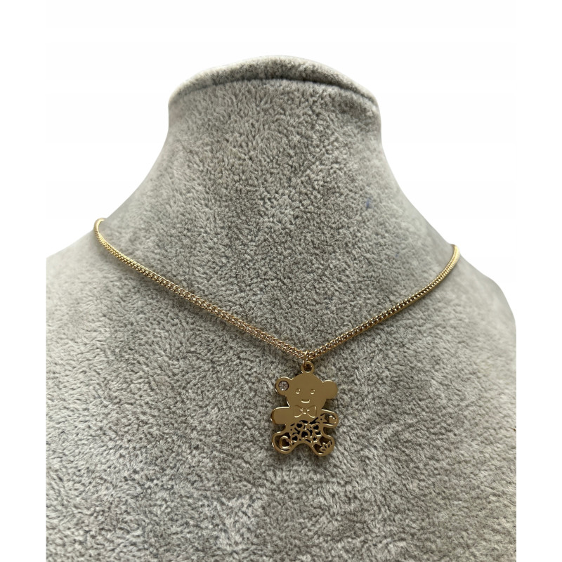 786 Złoty naszyjnik celebrytka PANCERKA WISIOREK