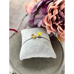 567 Złote kolczyki dla dziecka KWIATKI STAL 316L