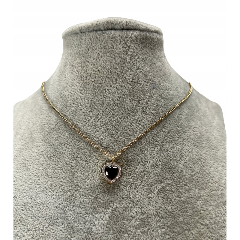 516 Złoty naszyjnik celebrytka SERCE STAL 316L