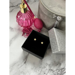 Złote kolczyki wkrętki GWIAZDKI GWIAZDY stal 316L