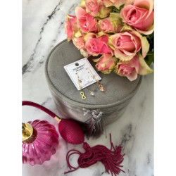 587 Kolczyki BLUEBERRY przeciągane NIESKOŃCZONOŚĆ