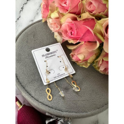 587 Kolczyki BLUEBERRY przeciągane NIESKOŃCZONOŚĆ