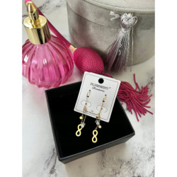 587 Kolczyki BLUEBERRY przeciągane NIESKOŃCZONOŚĆ