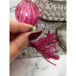 1144 Pierścionek obrączka roz 7/17 kamienie HIT