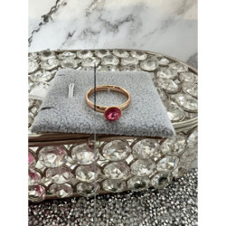 723 Pierścionek Xuping roz 8,9,10 kamień róż HIT