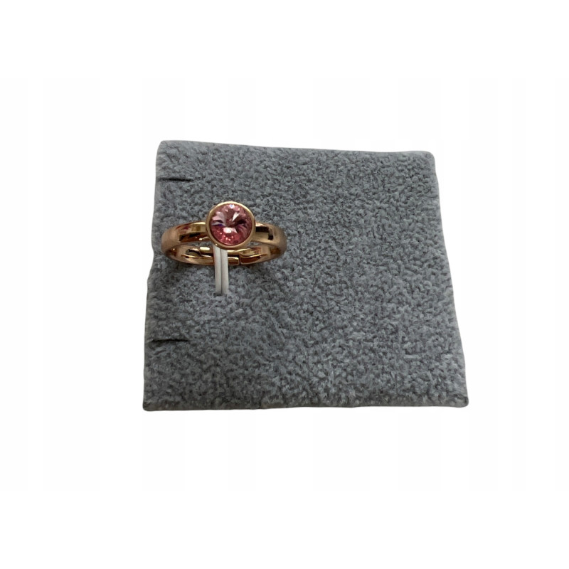 723 Pierścionek Xuping roz 8,9,10 kamień jasny róż