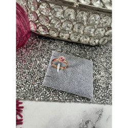 723 Pierścionek Xuping roz 8,9,10 kamień jasny róż