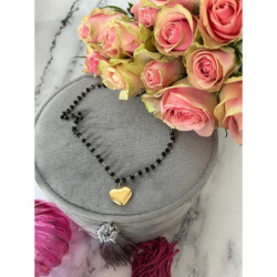 600 Naszyjnik różaniec koraliki SERCE STAL 316L