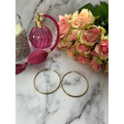 1237 Złote kolczyki koła 6cm STAL 316