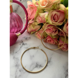 1237 Złote kolczyki koła 6cm STAL 316