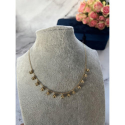 839 Złota celebrytka łańcuszek KULKI stal 316L