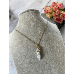 340 NASZYJNIK WISIOREK KAMIEŃ AMULET TALIZMAN stal