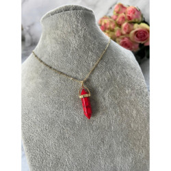 341 NASZYJNIK WISIOREK KAMIEŃ AMULET TALIZMAN stal