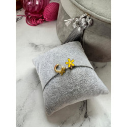 567 Złote kolczyki dla dziecka KWIATKI STAL 316L