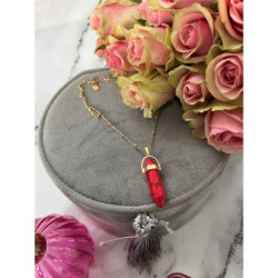 341 NASZYJNIK WISIOREK KAMIEŃ AMULET TALIZMAN stal