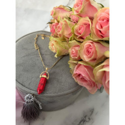 341 NASZYJNIK WISIOREK KAMIEŃ AMULET TALIZMAN stal