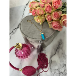 1139 NASZYJNIK WISIOREK KAMIEŃ AMULET TALIZMAN