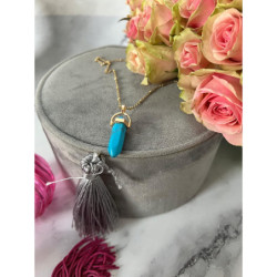 1139 NASZYJNIK WISIOREK KAMIEŃ AMULET TALIZMAN