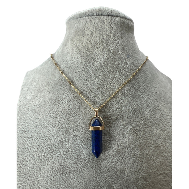 958 NASZYJNIK WISIOREK KAMIEŃ AMULET stal 316L