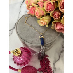 958 NASZYJNIK WISIOREK KAMIEŃ AMULET stal 316L