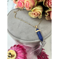 958 NASZYJNIK WISIOREK KAMIEŃ AMULET stal 316L