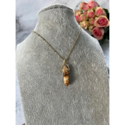 1126 NASZYJNIK WISIOREK KAMIEŃ Amulet STAL 316L