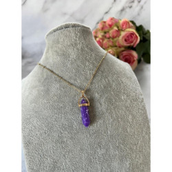 1304 NASZYJNIK WISIOREK KAMIEŃ talizman stal 316L