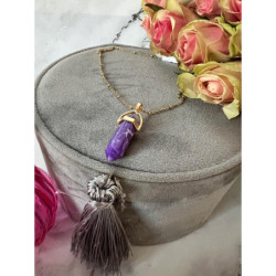 1304 NASZYJNIK WISIOREK KAMIEŃ talizman stal 316L